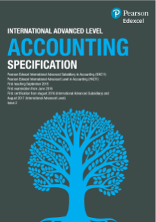 Pearson International Advanced Level Accounting Specification